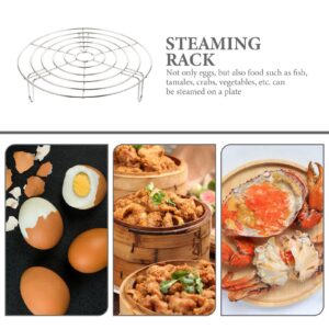 Stainless Steel Steamer Rack for Pots, Round Cooling Rack 9.2 in (diameter)*2.2 in (height), Steam Rack for Steam Fryer Stockpot Pressure Cooker