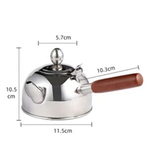 Stainless Steel Whistling Tea Kettle Kettle Heated Travel Coffee Mug Stainless Steel Espresso Maker Portable Kettle For Travel Metal Turkish Pot Boiling Teapot Coffee Pot Anti-scald Water Kettle Home