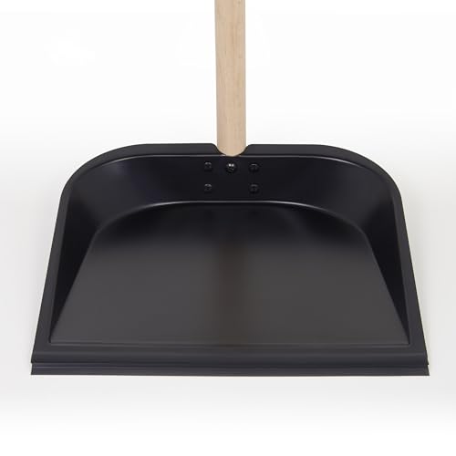 Copco Standing Broom with Dustpan, Beechwood