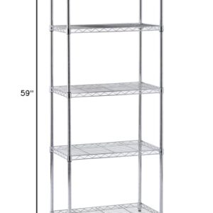 Muscle Rack 5 Tier Wire Chrome Shelving Unit 24" W x 14" D x 59" H