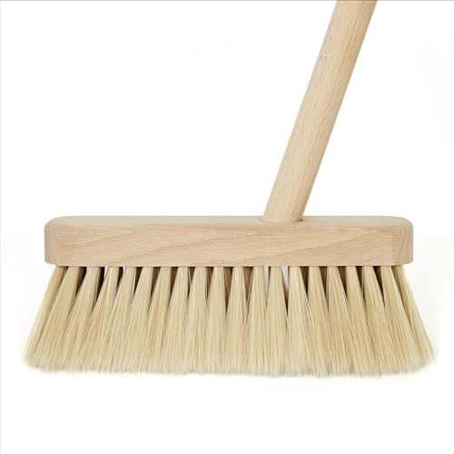 Copco Standing Broom with Dustpan, Beechwood