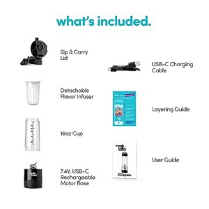 magic bullet Portable Blender MBPB50100AK Black