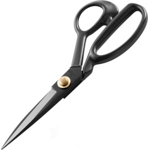 fabric scissors, heavy duty all purpose crafting and tailoring scissors for sharp and precise cutting shears in professional, industrial, travel, home and sewing projects (8 inch)