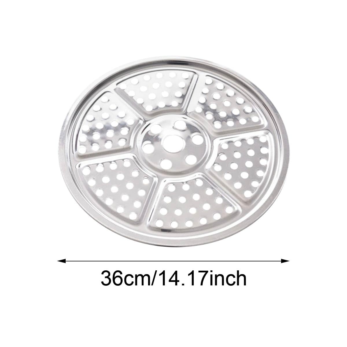 ECYC Ltd 14" Round Stainless Steel Steamer Rack Steam Tray Stand, Pressure Cooker Canner Rack Canning Steamer Rack Pot Steamer Insert Rack Steamer Plates with Holes for Kitchen Cooking