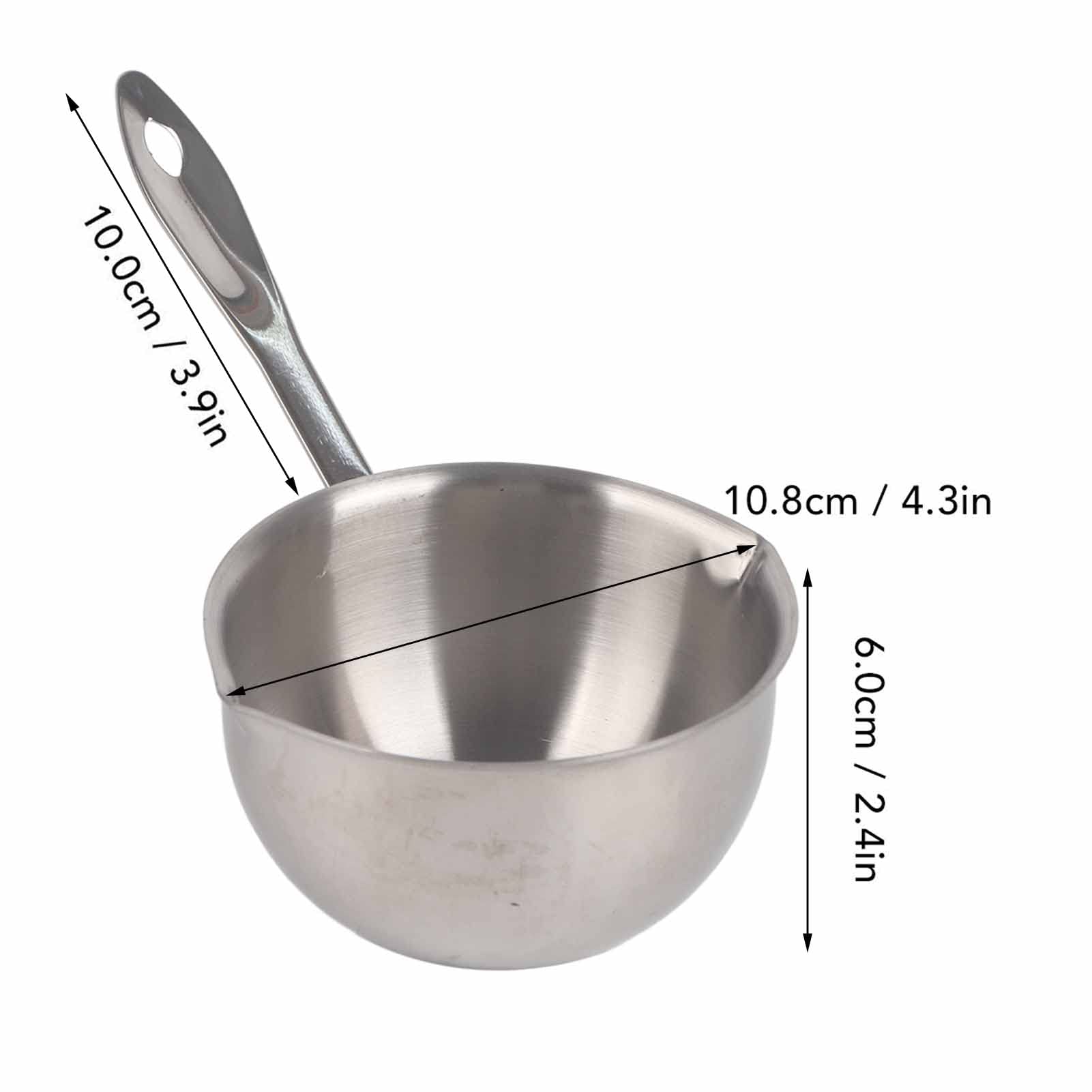 Butter Warmer Pot, Milk Warmer Pot, Stainless Steel Mini Butter Hot Pot, for Heating Milk Butter Cheese Chocolate(300ML)