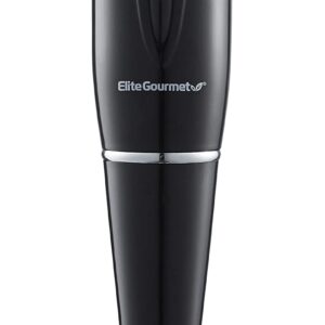 Elite Gourmet EHB3201 Immersion Hand Blender 300 Watts 2 Speed Mixing with Detachable Blades, Detachable Wand Stick Mixer, Smoothies, Baby Food, Soup, Charcoal Black