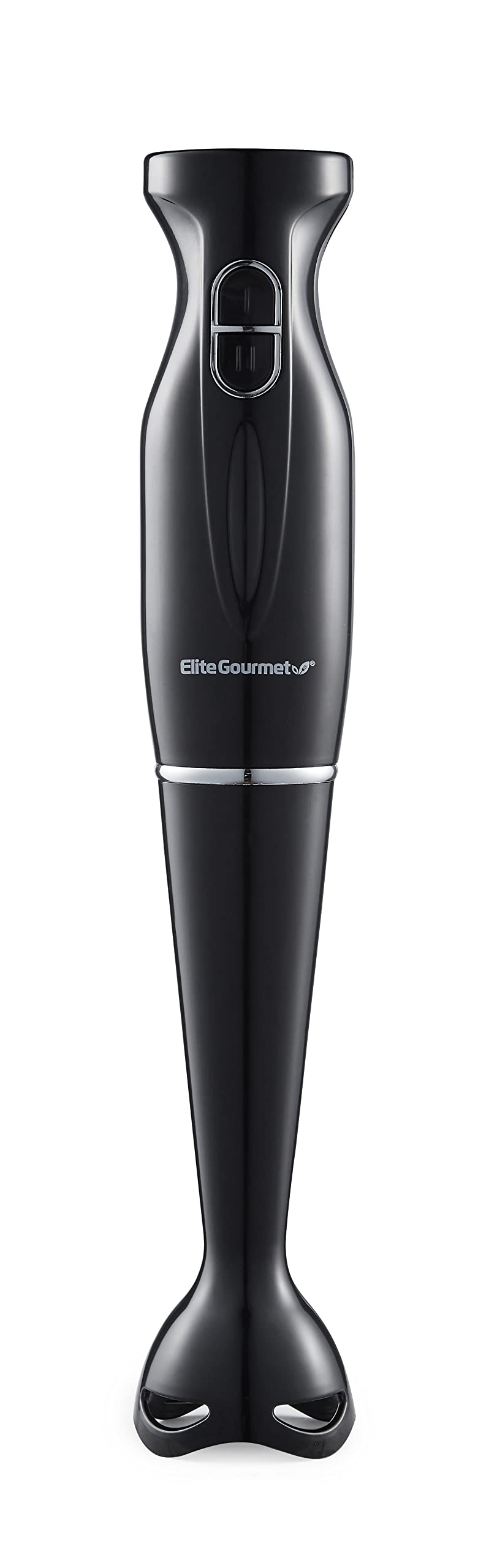 Elite Gourmet EHB3201 Immersion Hand Blender 300 Watts 2 Speed Mixing with Detachable Blades, Detachable Wand Stick Mixer, Smoothies, Baby Food, Soup, Charcoal Black