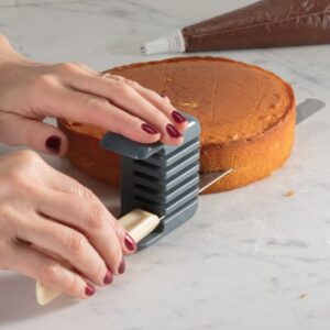 Hutzler Torte Tool - Multilayer Cake Slicing Guide - Slice Perfectly Even Layers - White