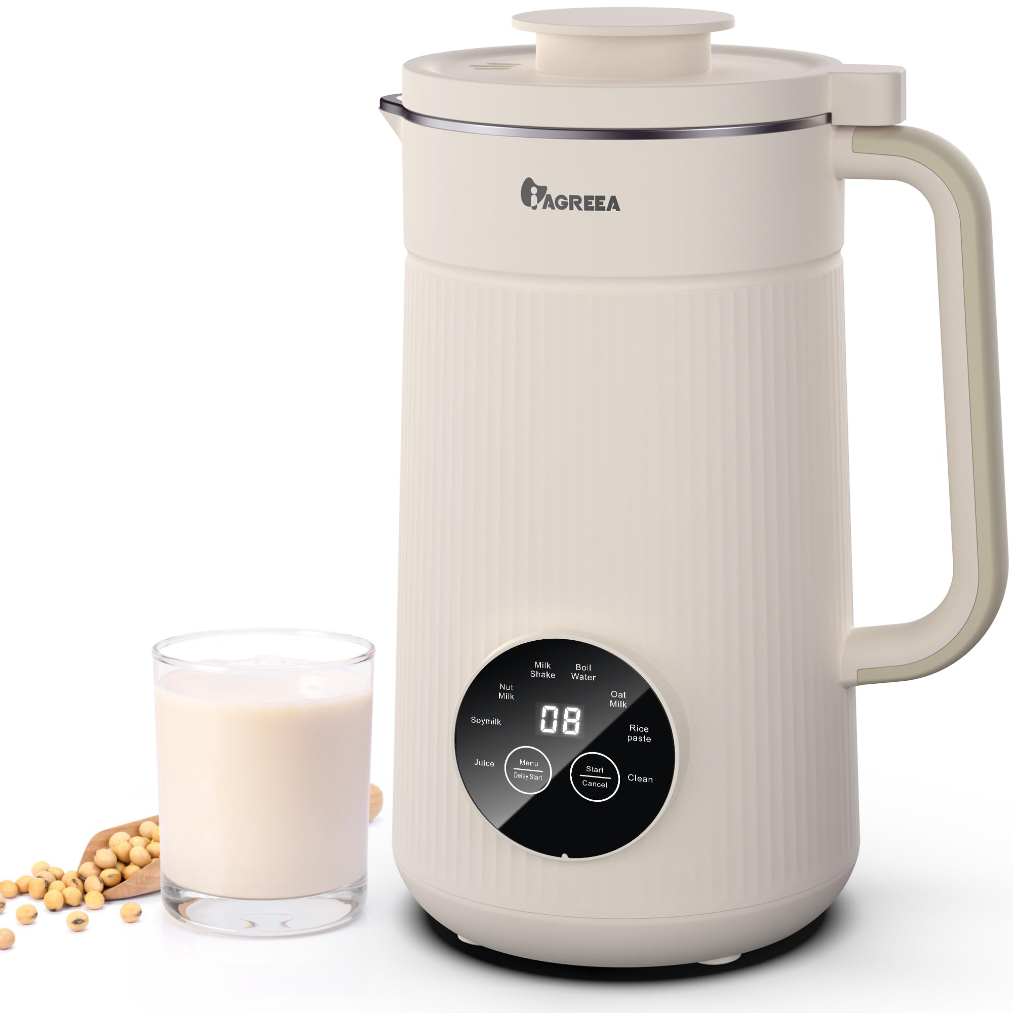 IAGREEA Automatic Nut Milk Maker, 35 oz Homemade Almond, Oat, Soy, Plant-Based Milk and Dairy Free Beverages, Almond Milk Maker with 2 Hours Heat Preservation,10 Blade Design, Keep Warm