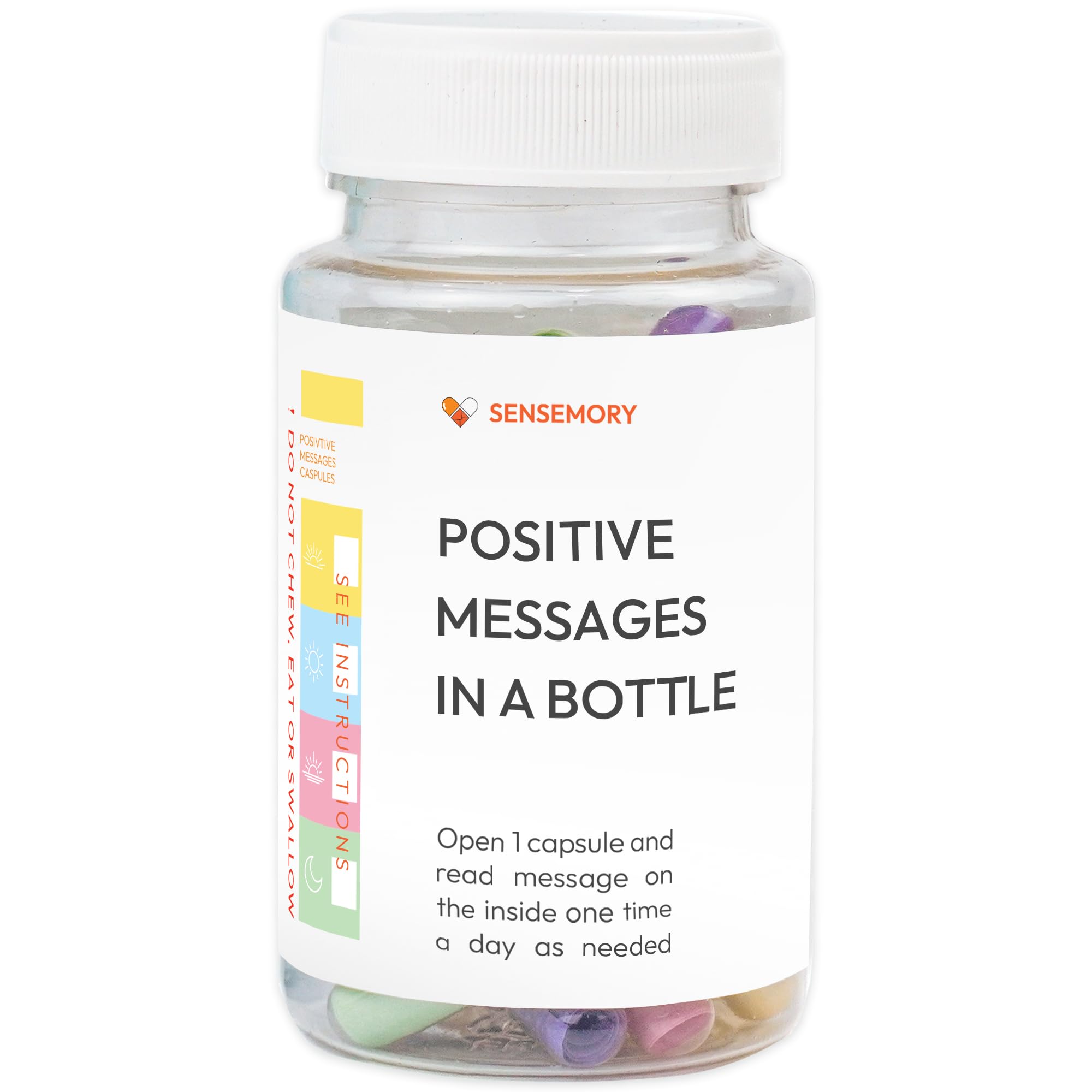 50 Pre-Written Positive Messages in a Bottle, Adult Stress Relief Gifts, Christmas Gifts, Affirmation Gifts for Women, Thanksgiving Gifts, Self Care Kit Mediation, Unique Health Wellness Gifts