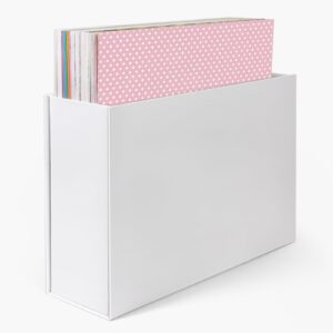 Scrapbook Paper Storage Organizer, 12x12 Paper Storage Organizer, Scrapbook Storage Bin for 12" x 12" Paper- 2 Pack