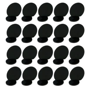 dnyta black acrylic place cards with stands, 20 pcs blank acrylic seat cards for diy wedding reception table numbers