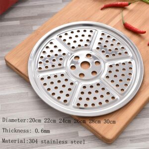 ECYC Ltd 14" Round Stainless Steel Steamer Rack Steam Tray Stand, Pressure Cooker Canner Rack Canning Steamer Rack Pot Steamer Insert Rack Steamer Plates with Holes for Kitchen Cooking