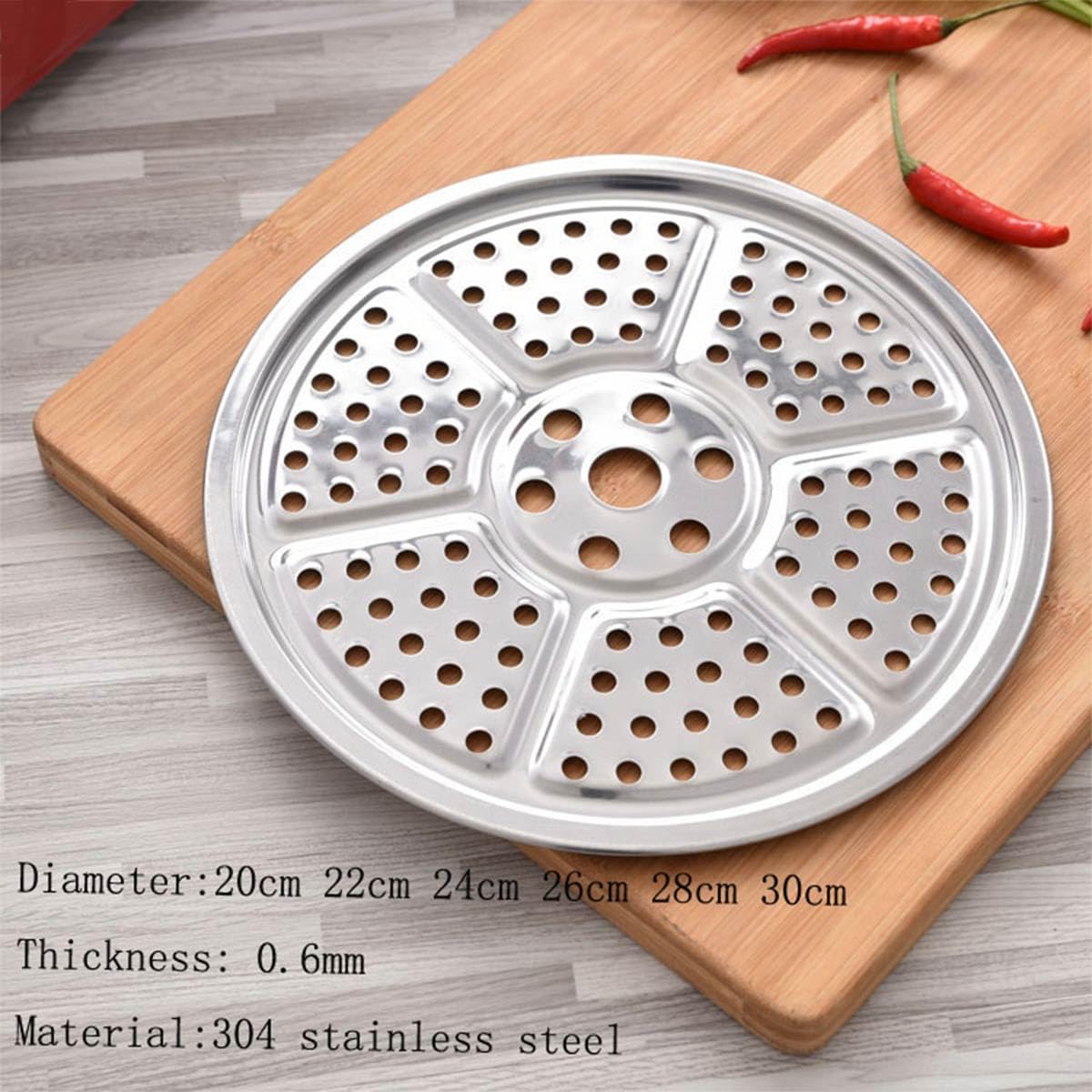 ECYC Ltd 14" Round Stainless Steel Steamer Rack Steam Tray Stand, Pressure Cooker Canner Rack Canning Steamer Rack Pot Steamer Insert Rack Steamer Plates with Holes for Kitchen Cooking