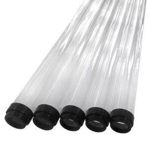 beam lighting 48" clear t12 tube guard - 5 pack for fluorescent or led bulbs