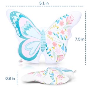 PixieCrush Butterfly Pillow - Butterfly Room Decor - Decorative Flower Throw Pillow - Stuffed Butterfly - Soft & Plush Butterfly Stuffed - Pink Butterfly Throw Pillow - Butterfly Plush