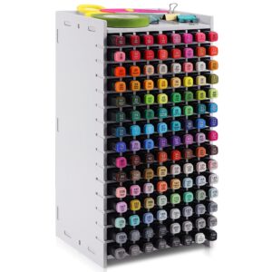 yrangee marker organizer, 120 slots marker holder organizer, marker storage with divider art marker rack for pens colored pencils art brushes adjustable pencil holder for desk organizer