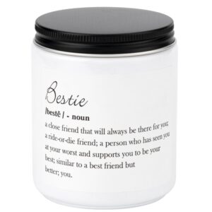 best friend bestie birthday gifts for women friendship gifts scented candle, funny christmas holiday gift ideas for her, friends female, bff, bestie, sister (bestie)