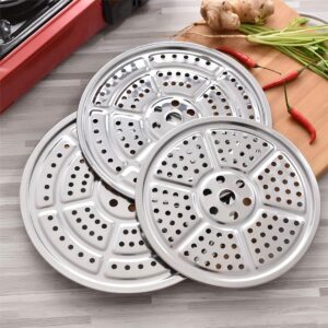 ECYC Ltd 14" Round Stainless Steel Steamer Rack Steam Tray Stand, Pressure Cooker Canner Rack Canning Steamer Rack Pot Steamer Insert Rack Steamer Plates with Holes for Kitchen Cooking