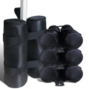 inlun outdoor canopy weights leg weights sand bags for canopy, patio umbrella, outdoor furniture, 4pcs-pack (black)