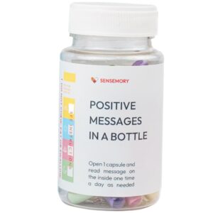 50 Pre-Written Positive Messages in a Bottle, Adult Stress Relief Gifts, Christmas Gifts, Affirmation Gifts for Women, Thanksgiving Gifts, Self Care Kit Mediation, Unique Health Wellness Gifts