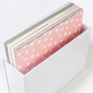 Scrapbook Paper Storage Organizer, 12x12 Paper Storage Organizer, Scrapbook Storage Bin for 12" x 12" Paper- 2 Pack