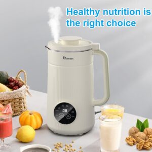 IAGREEA Automatic Nut Milk Maker, 35 oz Homemade Almond, Oat, Soy, Plant-Based Milk and Dairy Free Beverages, Almond Milk Maker with 2 Hours Heat Preservation,10 Blade Design, Keep Warm