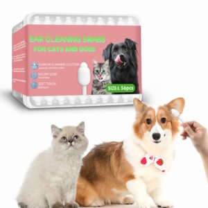 dog ear cleaner, dog ear infection treatment,gourd-shaped cotton swabs designed specifically for cats and dogs, reducing the risk of injuring the ear canal, for a safer and more reassuring use.