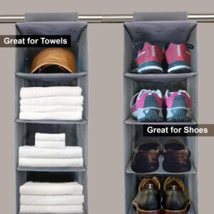 Perfect Curve 11-Pocket Closet Cap Organizer. 11 Shelf Hanging Closet Hat Organizer for Baseball Caps - Hat Storage For Up To 100 Caps - Baseball Hat Organizer - Gray