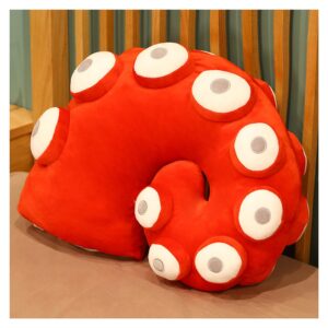 czqagcl cute octopus pillow funny octopus pillow soft sofa bed pillow funny bedroom decoration office pillow (17.7in * 13.7in, red)