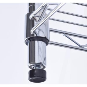 Muscle Rack 5 Tier Wire Chrome Shelving Unit 24" W x 14" D x 59" H