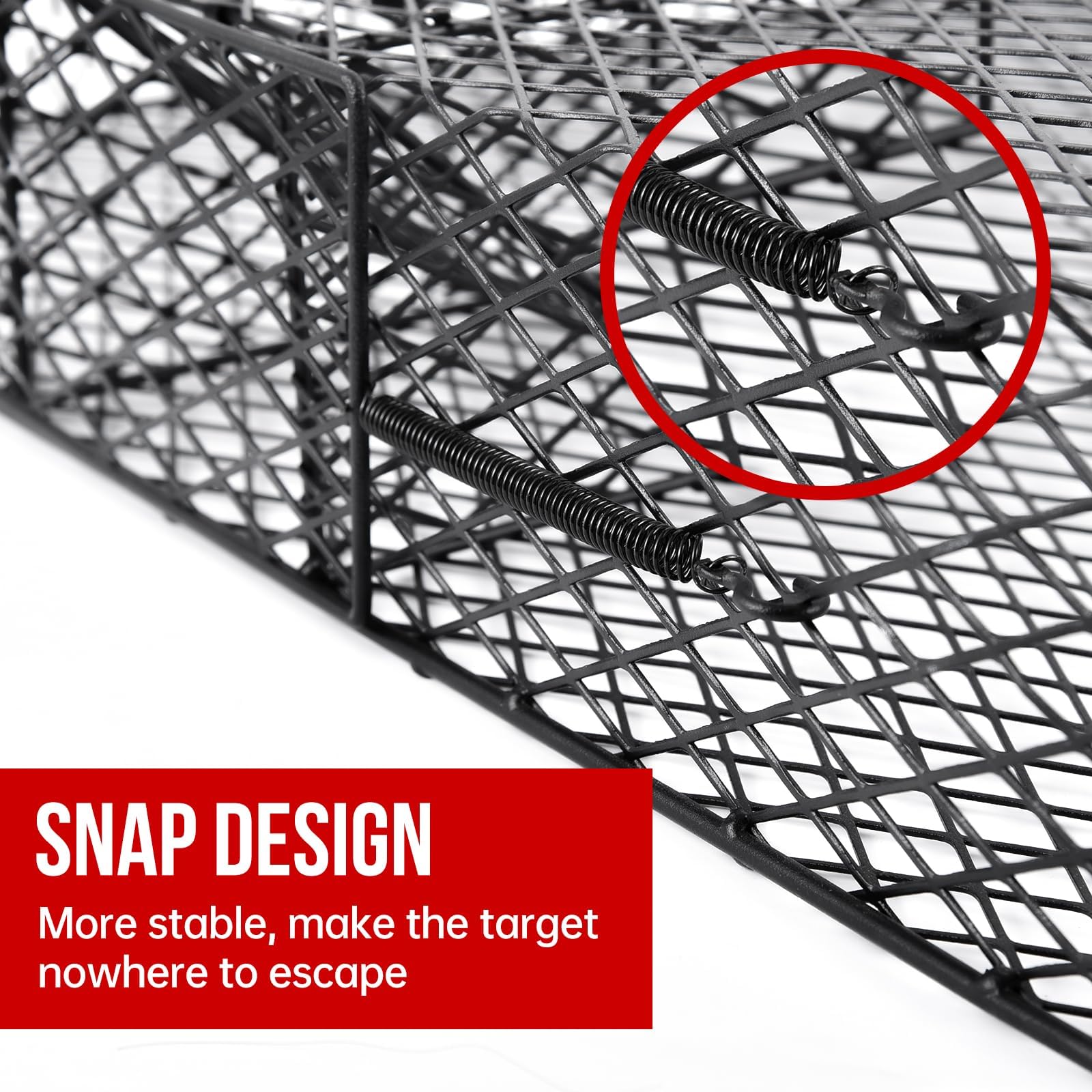 Squirrel Trap (No Bottom Tray) - Ideal for Chipmunks and Squirrels, Metal Construction, Holds up to 25 Squirrels, 2 Traps