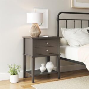 Ameriwood Home Franklin Accent Table with 2 Drawers, Graphite