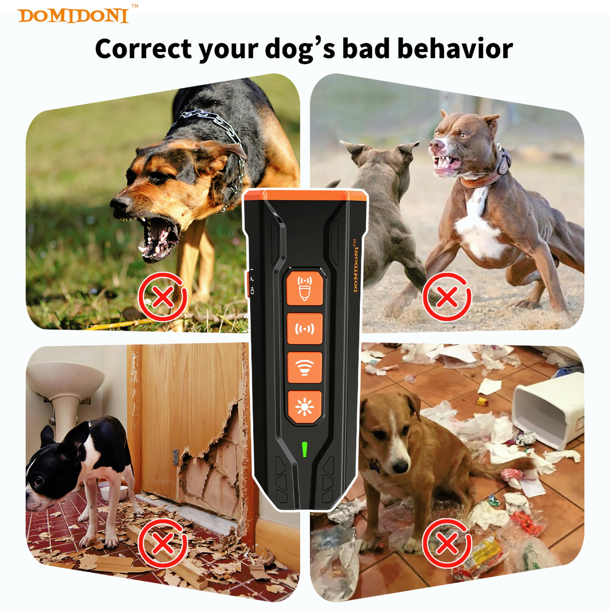 2024 Dog Bark Deterrent Device - Anti-Bark Devices for Dogs, No More Barks Dog Training Tool (Black)