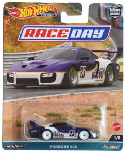 hot wheels porsche 935, race day premium car culture 1/5 [blue/white]