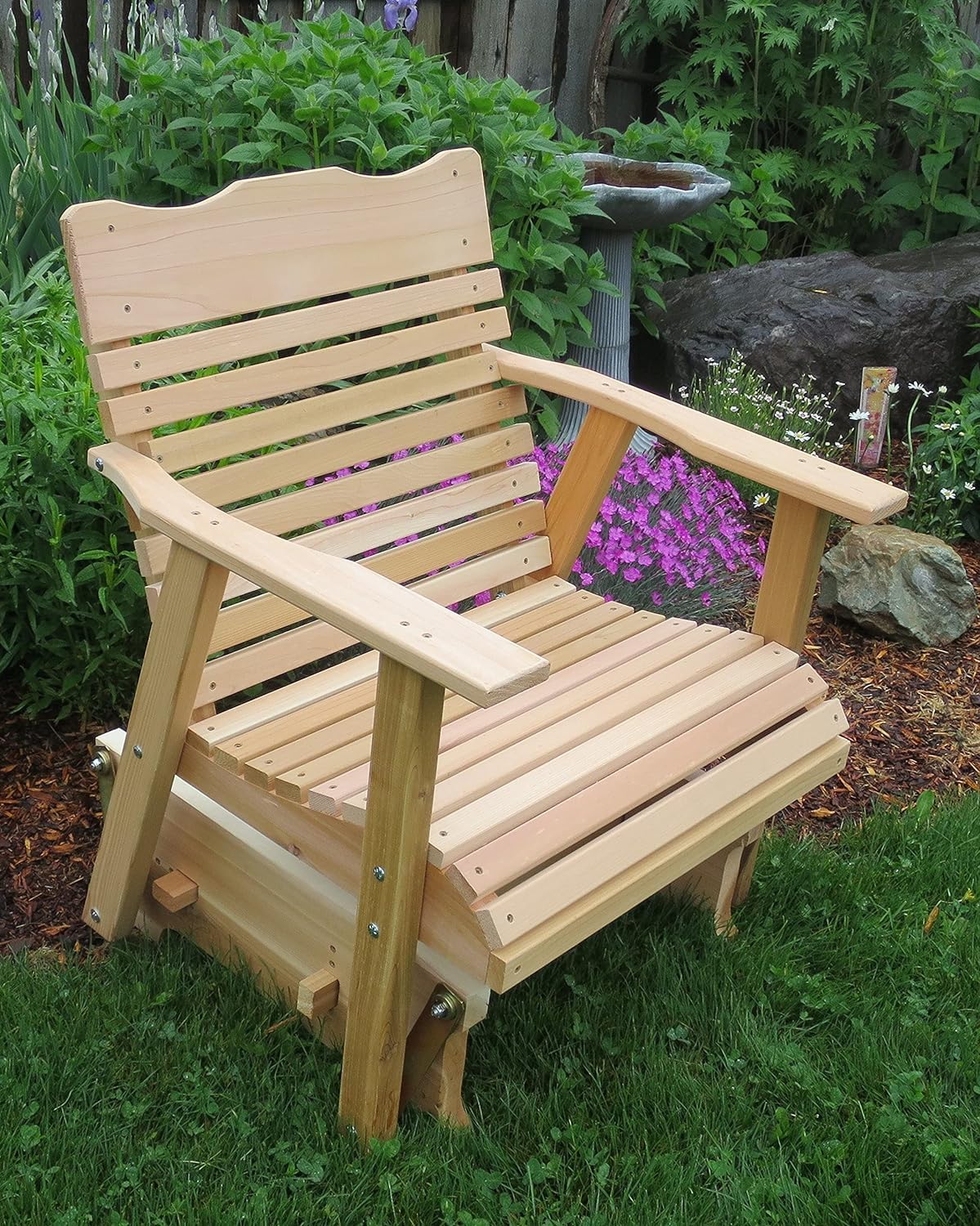 Kilmer Creek 2' Natural Cedar Porch Outdoor Glider, Amish Crafted