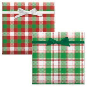 Cardinal Flat Christmas Gift Wrap Sheets - Set of 8 Sheets Holiday Wrapping Paper, 22 by 34 Inch Sheets, Easy Storage