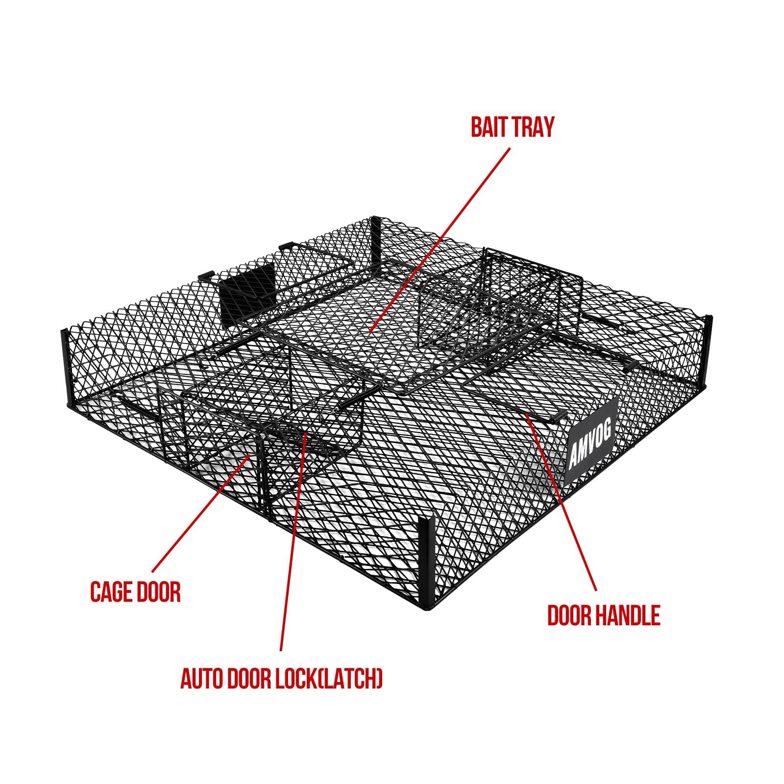 Squirrel Trap (No Bottom Tray) - Ideal for Chipmunks and Squirrels, Metal Construction, Holds up to 25 Squirrels, 2 Traps