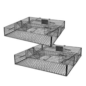 squirrel trap (no bottom tray) - ideal for chipmunks and squirrels, metal construction, holds up to 25 squirrels, 2 traps