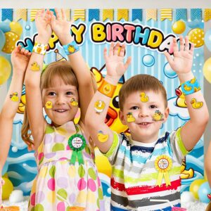 48PCS Duck Party Favors 24PCS Tattoos 24PCS Slap Bracelets Gifts Ideal Birthdays Party Supplies Decorations Cute Snap Bracelets Decor Baby Shower Classroom School Prizes Boys Girls Rewards