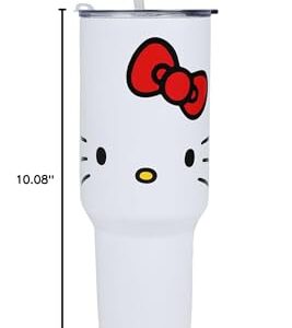 Bioworld Hello Kitty 40 Oz. Stainless Steel Tumbler With Leak-Proof Lid