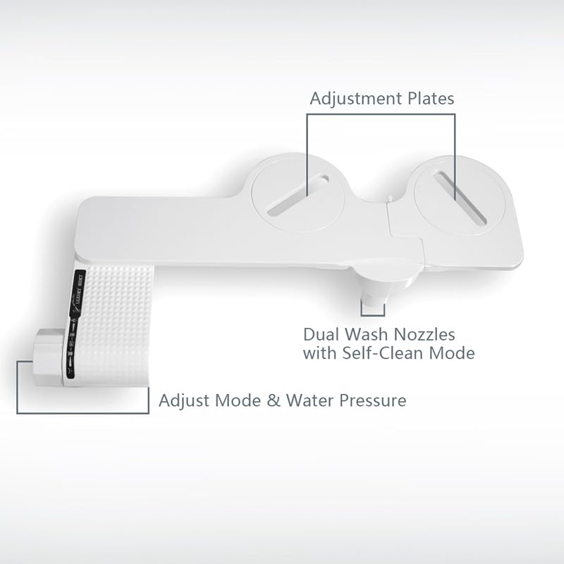 Bidet, Bidet Attachment for Toilet, Non-Electric Fresh Water Bidet with Self-Cleaning Nozzle