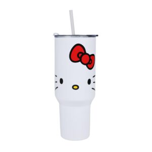 Bioworld Hello Kitty 40 Oz. Stainless Steel Tumbler With Leak-Proof Lid