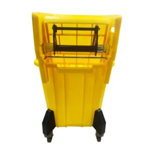 Zion Jan-San USA mop Bucket Deluxe Side Press Wringer 42L commerial Residential Janitorial Cleaning/Heavy-Duty/Compact/Easy Cleaning/Multi-Compartment/with Wheels/for Professional Use/Ergonomic