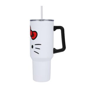 Bioworld Hello Kitty 40 Oz. Stainless Steel Tumbler With Leak-Proof Lid