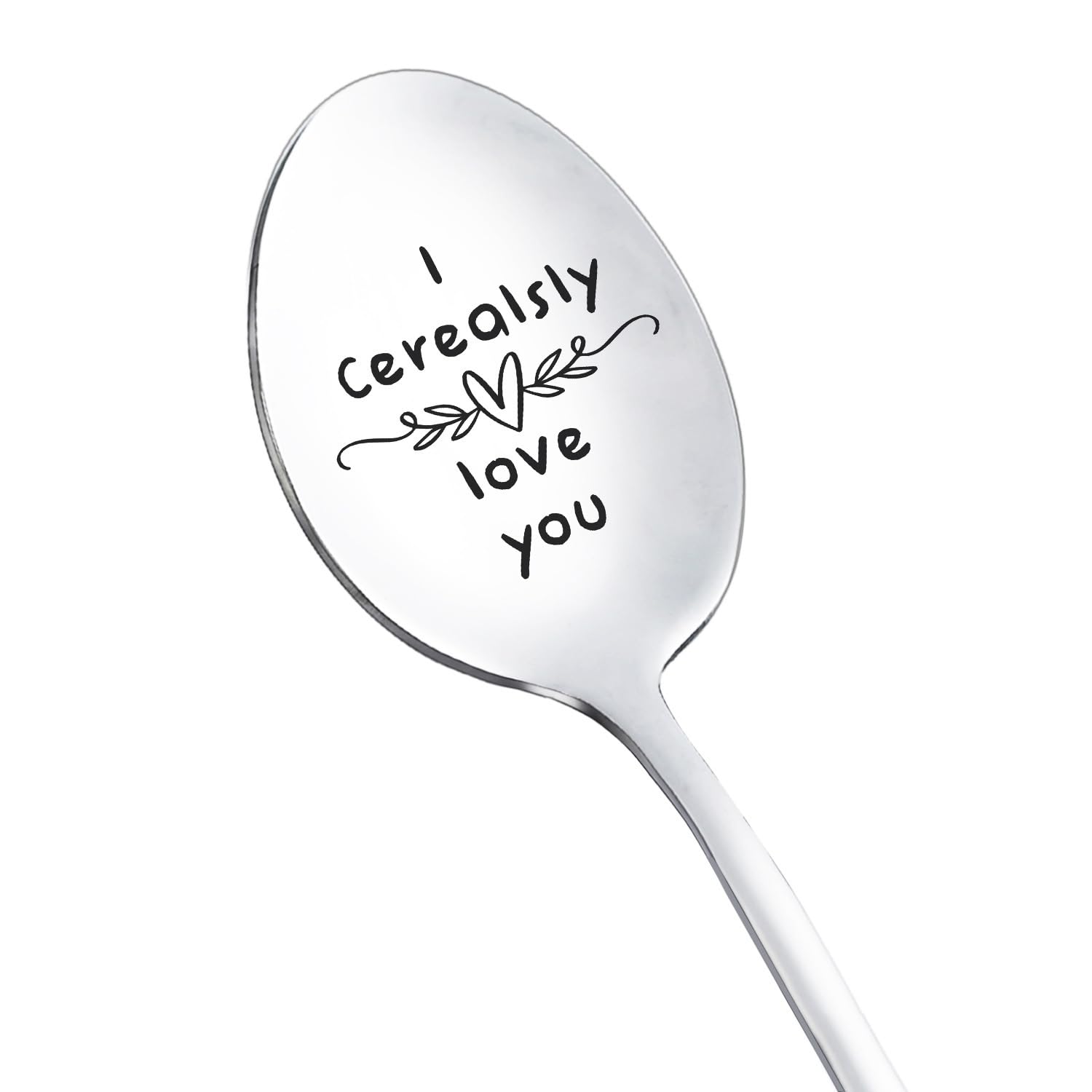 I Cerealsly Love You Gift Spoons for Husband Wife Christmas Birthday Gifts for Boyfriend Girlfriend Anniversary Valentine's Day Gift for BF GF Cereal Spoon for Cereal Lover Gifts