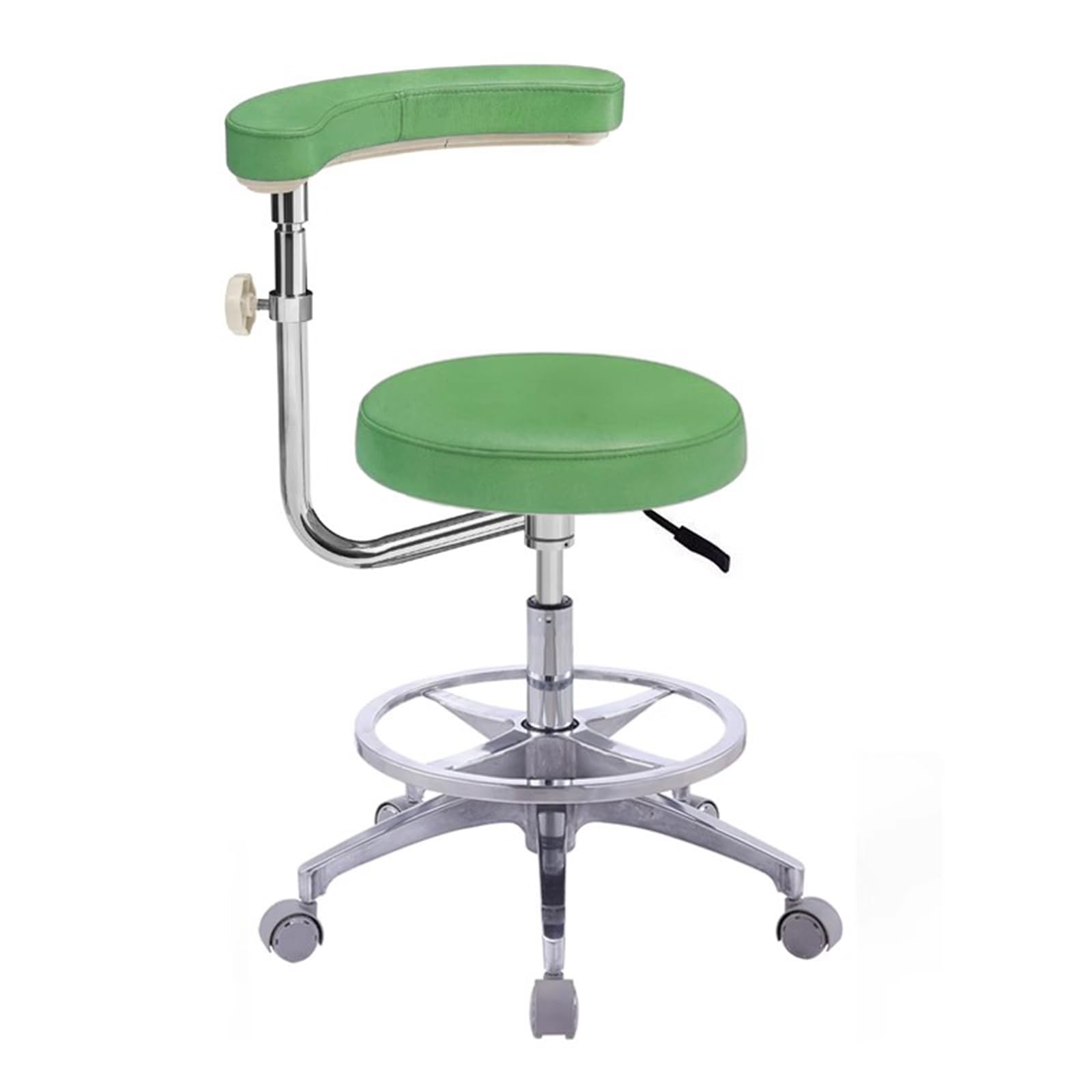 SFKLYU Adjustable Assistant Stool Dental Stool Dentist Chair Microfiber Leather for Office Medical Dentist Shop Lab and Home Beauty Salon,A