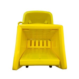 Zion Jan-San USA mop Bucket Deluxe Side Press Wringer 42L commerial Residential Janitorial Cleaning/Heavy-Duty/Compact/Easy Cleaning/Multi-Compartment/with Wheels/for Professional Use/Ergonomic