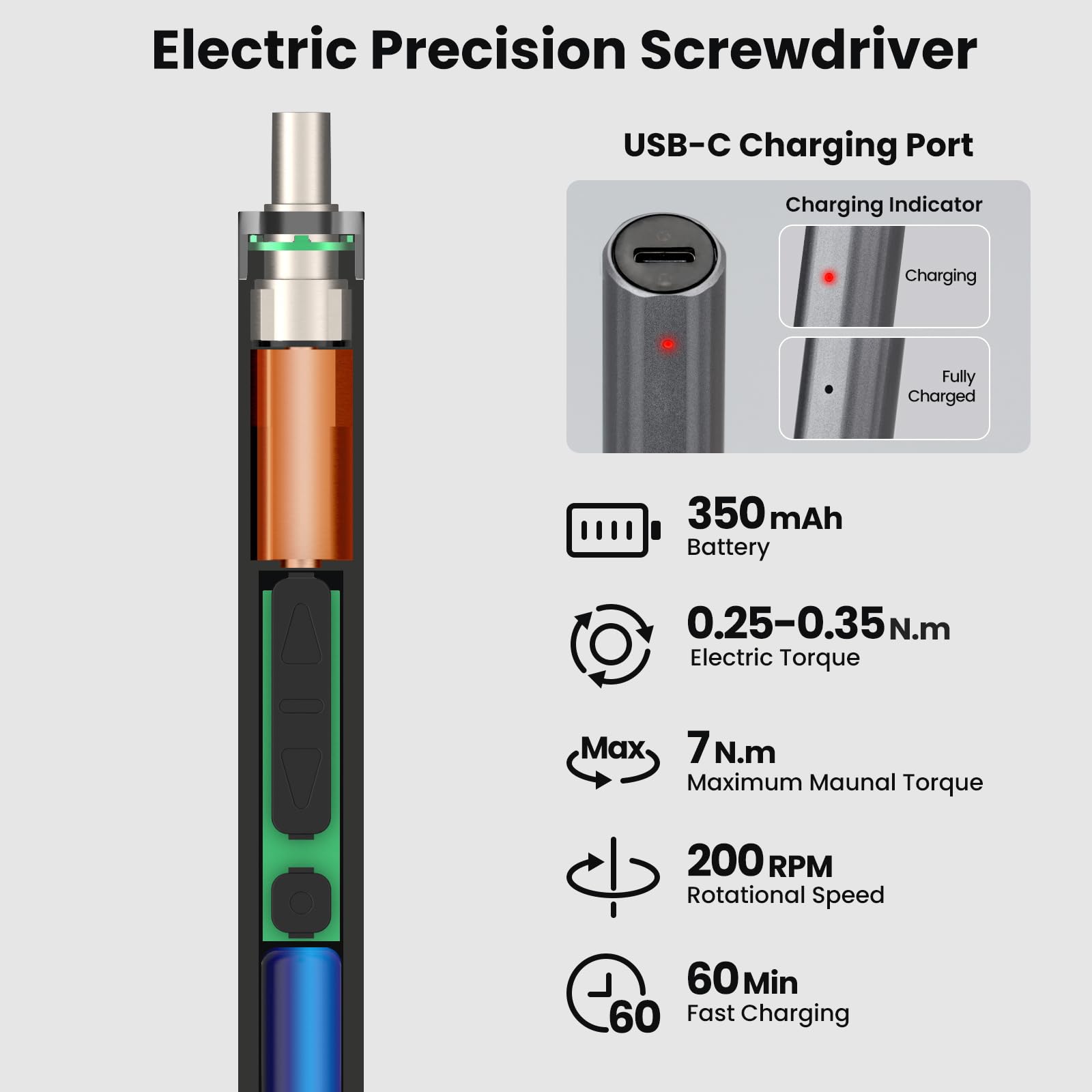 SHARDEN Mini Electric Screwdriver 3.7V Electric Precision Screwdriver Set, 52 in 1 Mini Power Screwdriver Cordless, S2 Steel Magnetic Electronic Repair Tool for PC Computer Laptop Phone Watch Jeweler