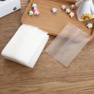 Matte Cookie Bags, 100 Pcs Frosted Cookie Bags, Heat Seal Cellophane Bags and not Self Adhesive Clear Cookie Bags,Food Bag,Favors, Products (Matte 4.3x5.9'')